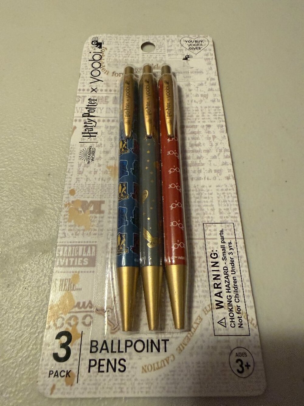 Harry Potter x Yoobi 3 Pack Ballpoint Pens